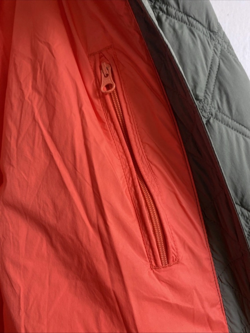 MARINE LAYER Marina Quilted  Down Oversized Bomber Olive Zip Jacket Pockets Sz M - Picture 11 of 15